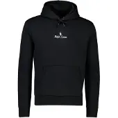 Ralph Lauren Logo Double-Knit Hoodie - Black - S