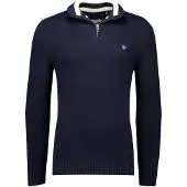 Superdry for man. M6110706A Mock neck sweater with navy zipper (L), Casual, Cotton