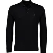 Ralph Lauren Washable Wool Polo-Collar Sweater - Black - M