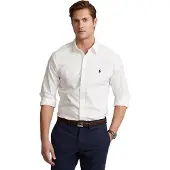 Ralph Lauren for man. 710736557002 White garment dyed Slim Fit oxford shirt (L), Casual, Cotton, Classic, Long sleeve
