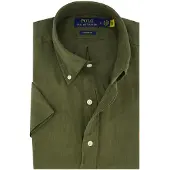 Ralph Lauren Custom Fit Linen Shirt - Green - S