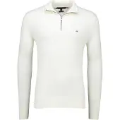 Tommy Hilfiger Pima Org Ctn Cashmere Zip Mock - Cream - XXL