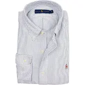 Ralph Lauren for man. 710792041004 Custom Fit Oxford Shirt blue (M), Casual, Party, Cotton, Classic, Long sleeve