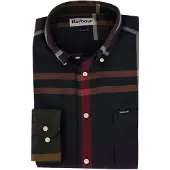 Barbour Paita 'Dunoon' laivastonsininen / mokka / vaaleanruskea / tulenpunainen / valkoinen
