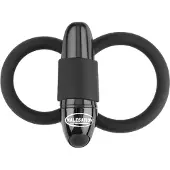 Malesation Tuplapenisrengas Vibraattorilla - Black