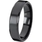 Kohinoor Duetto Black Mist 5 mm viisteflakka zirkoniumsormus 006-095-170