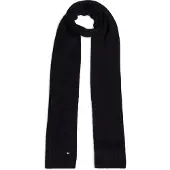 Tommy Hilfiger Th Flag Pima Cotton Cash Scarf - Black - ONE SIZE
