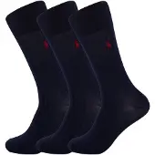 Ralph Lauren Ribbed Crew Sock 3-Pack - Blue - 39-42