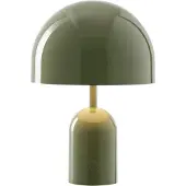 Tom Dixon Akku-pöytälamppu BELL PORTABLE, sammalvihreä 28 cm IP44 himmennettävä, Vihreä, Olohuone/ruokailutila, Synteettinen materiaali, Design