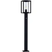 LUCANDE pylväsvalaisin Ferda, 100 cm, anturilla, antrasiitti, IP44 Ferda, Musta, Alumiini, Moderni