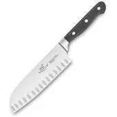 Lion Sabatier Santoku-veitsi PLUTON 18 cm, ruostumattomasta teräksestä valmistetut niitit, musta,