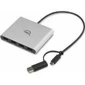 OWC USB-C Quad HDMI 4K Display Adapter with DisplayLink USB hub - 4 porttia - hopea