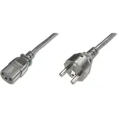 Digitus POWER CORD, CEE 7/7 (TYP-F) - C13 M/F, 1.2M, H05VVF3G 0.75QMM, BLACK (AK-440110-012-S)