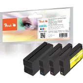 Peach PI300-1005, Korkea (XL) värintuotto, Musta, Syaani, Magenta, Keltainen, 58 ml, 27 ml, 4 kpl, Monipakkaus