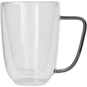 Homla Cembra -tuplaseinäisten kuppien setti, kirkas/grafiitinharmaa, 250 ml, 2 osaa