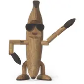 Spring Copenhagen - Woodies Benny Banana Puufiguuri 13 cm Tammi