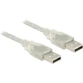 DeLOCK 83891, 5 m, USB A, USB A, USB 2.0, 0,48 Gbit/s, Läpinäkyvä