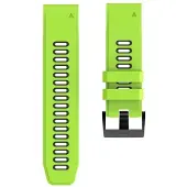 CaseOnline Twin kellon ranneke Garmin Instinct 3 (45mm) - Lime/musta