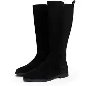 Tommy Hilfiger Flag Suede Long Boot - Black - 42