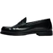 Selected Slhbilly Leather Penny Loafer - Black - 42