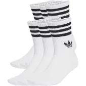 Adidas Sukat '3-Stripes Crew 6 Pairs' musta / valkoinen