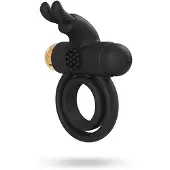Dream Toys Elite Joel - vibro penis- ja kivestenrengas - ladattava - musta