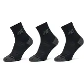 New Balance Active Qtr Socks 3 Pack - Black - S