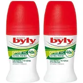 BYLY Roll-on-deodorantti Organic Extra Fresh Activo Byly (2 uds)