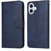 SKALO iPhone 17 PU-nahka Lompakkokotelo - Sininen