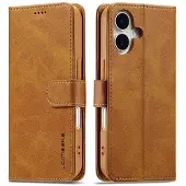 SKALO iPhone 17 LC.IMEEKE Premium PU-nahka Lompakkokotelo - Vaaleanruskea