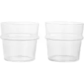 Ferm Living Boya juomalasi matala 30 cl 2-pack. Kirkas