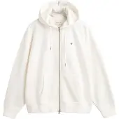 Gant for woman. 4201412 Shield hooded zip hoodie white (M), Casual, Cotton