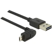 DeLOCK 83848, 1 m, USB A, Micro-USB B, USB 2.0, Uros/uros, Musta