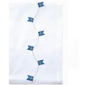 Langkilde & Søn - Kaitaliina Ruotsin liput 175x30 cm Sininen/Keltainen