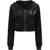 True Religion Crystal Velour Vetoketjullinen Huppari black Koko S