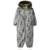 Name it Toiminnallinen puku 'NMNSNOW10' ruskea / harmaa / vaaleanharmaa