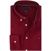 Tommy Hilfiger Flex Flannel Solid Rf Shirt - Burgundy - L
