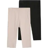 Lindex Leggings Basic Rib 2 Pack - Black - 56