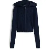 Tommy Hilfiger Tjw Essential Zipper Hood Cardi - Navy - S
