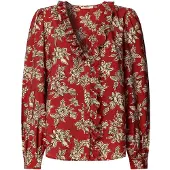 Pepe Jeans for woman. PL3051277 Plency red blouse (S), Casual, Viscose, Long sleeve