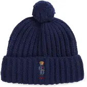 Ralph Lauren Rws Wool Recyc Nyln-Pom Dnm Bear Be - Navy - ONE SIZE