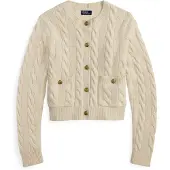 Ralph Lauren Cable Wool-Cashmere Cardigan - Cream - L