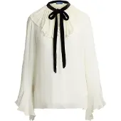 Ralph Lauren Crinkle Viscose Ggt-Wvn-Shirt - Cream - 38