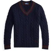 Ralph Lauren Wool-Cashmere Cricket Sweater - Navy - L