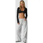ICANIWILL Everyday Straight Leg Sweat Pants Light Grey Melange