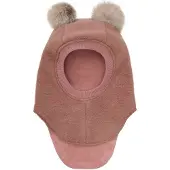 Huttelihut Villa-alpakka Balaclava Pompoms Kanssa Pompoms Burlwood Burlwood 48 cm Vaaleanpunainen 48 cm Tytöt