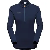 Mammut Women's Aenergy ML Half Zip Pull Marine/Black Välikerrospuserot S