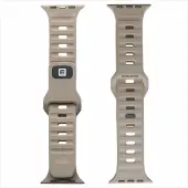 Evelatus Älykello Watch 42 / 44 / 45 Sport silikoninen ranneke, hiekansävyinen, harmaa