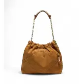 Ba&sh for woman. 2H24CFMS June brown bag (OSFA), Casual, Leather