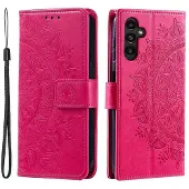 SKALO Samsung A17 Mandala Lompakkokotelo - Cerise